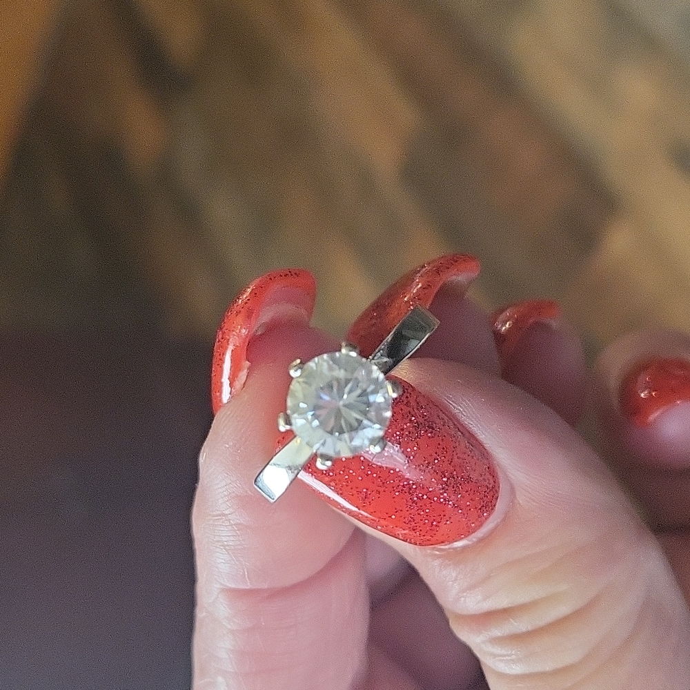 Simulated Solitaire Diamond Ring - image 4